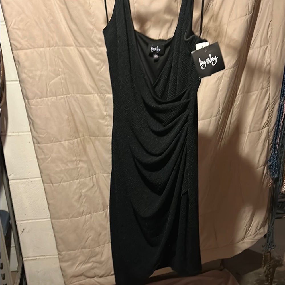 Black Draped Dress by Bebe